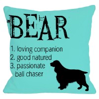 One Bella Casa Personalized Bear Throw Pillow HMW2260